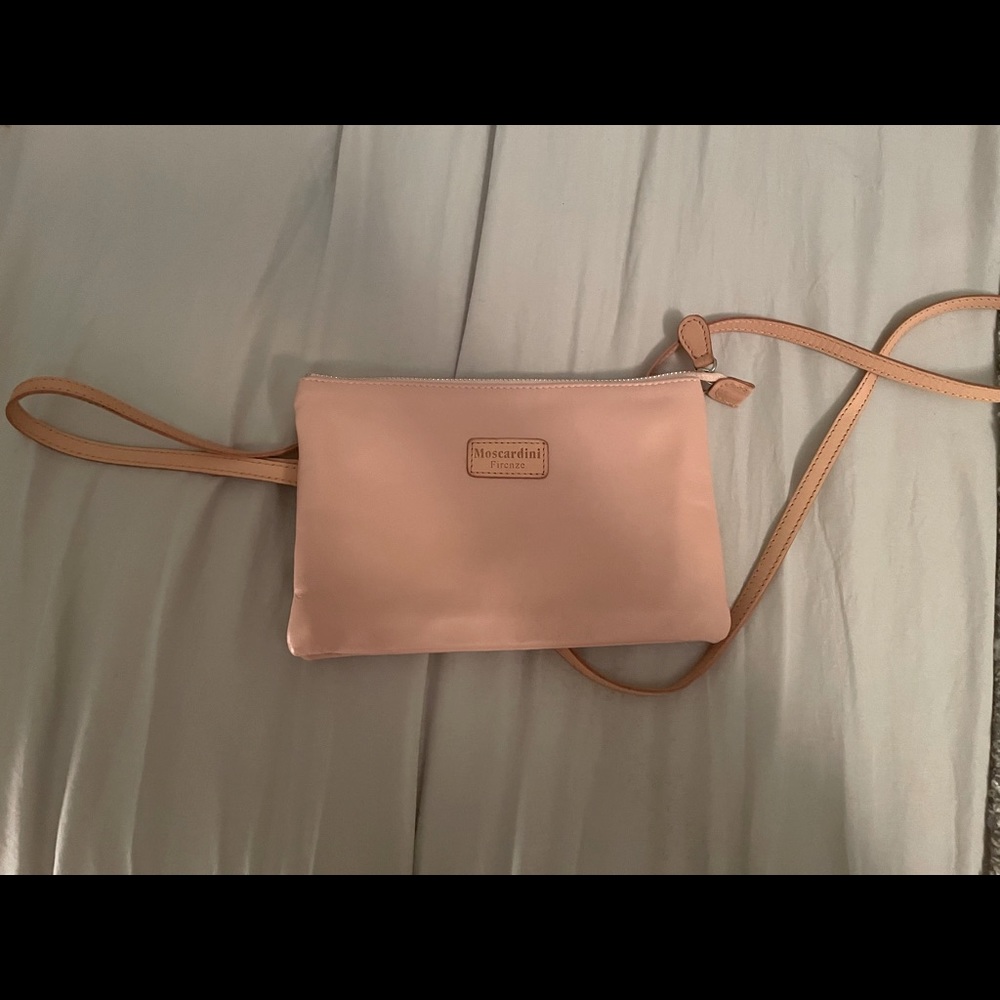 Light pink crossbody purse
